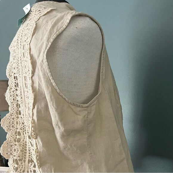 Maurices Linen Blend Vert, Cream/Tab with ivory lace women’s Sz M NEW 🏷 - Picture 7 of 13